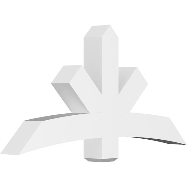 Ekena Millwork Alberta Architectural Grade PVC Gable Bracket, 60"W x 30"H x 6"D x 6"F, 12/12 Pitch GBP060X30X0606ALB00 - main